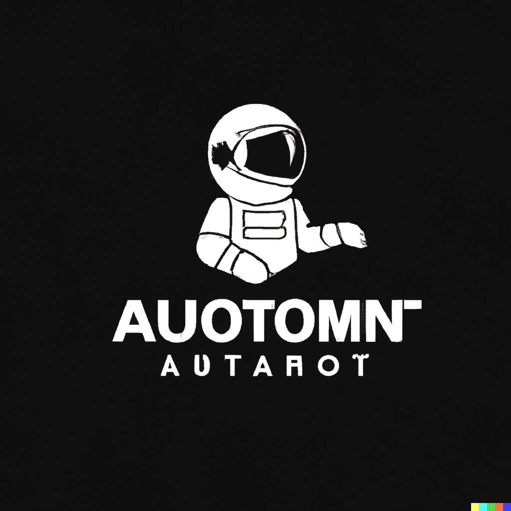 an astronaut, auto company logo design